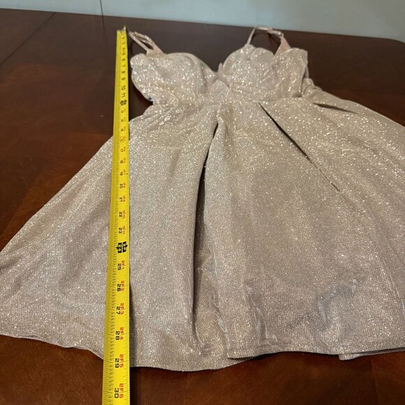 B. Darlin Womens Shimmering Silver Sleeveless Party Dress Size 3/4 - Picture 8 of 12